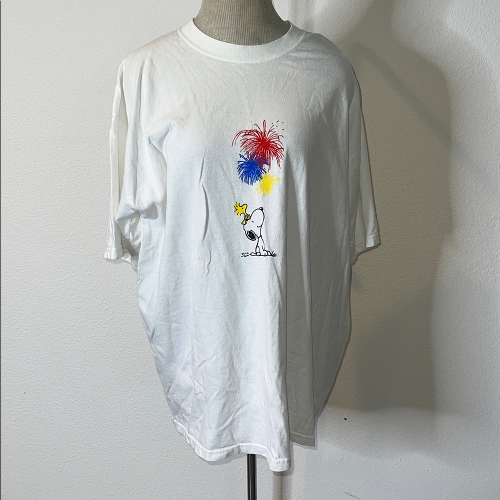 Peanuts Snoopy Fireworks Cotton Tee - Picture 1 of 4